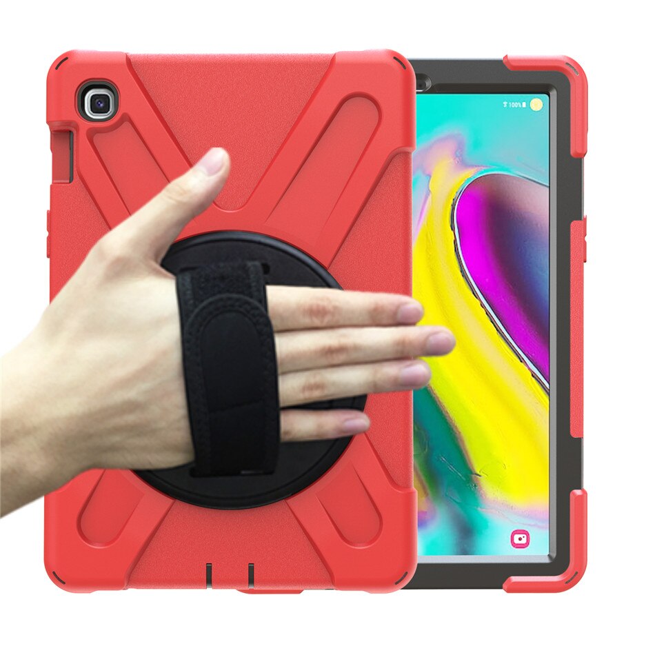 เคส Samsung Galaxy Tab S5e SM-T720 #เคสฝาหลังกันกระแทก X-Shape 360 Degree Rotary Kickstand PC + Silicone มีสายคล้องมือ มีสายคล้องไหล่