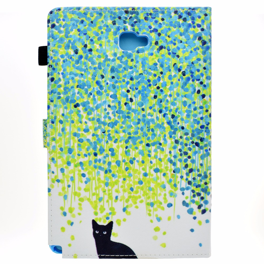 เคส Samsung Galaxy Tab A 10.1 (2016) with S Pen P580 P585 #เคสฝาพับหนัง PU พิมพ์ลายสวยงามน่ารักๆ