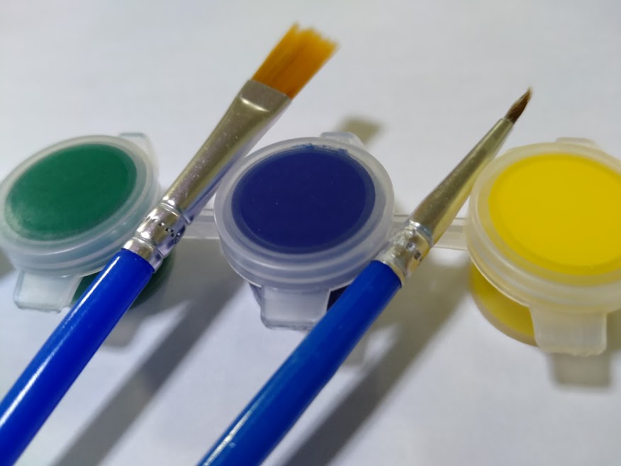 สีอะครีลิค 6 ช่อง 3 มล. สำหรับนักเรียนเพ้นท์หน้ากากงิ้วปักกิ่ง 3毫升6连体简易装丙烯颜料儿童绘画 3 ml 6 Pieces Simple Acrylic Peking Opera Mask Paint for Student