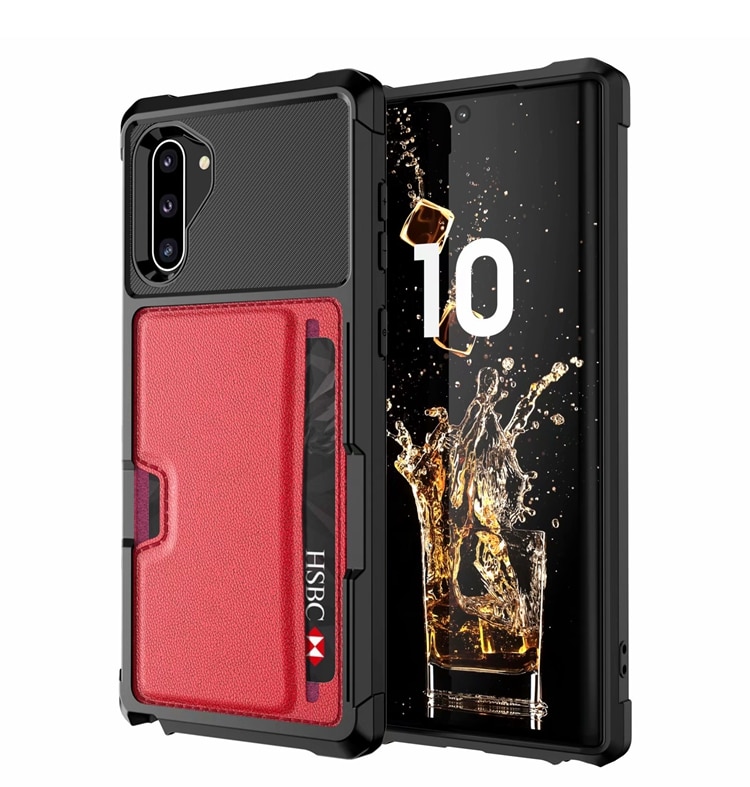 Case Samsung Galaxy Note 10 #เคสฝาหลังไฮบริด PU Leather Coated PC TPU