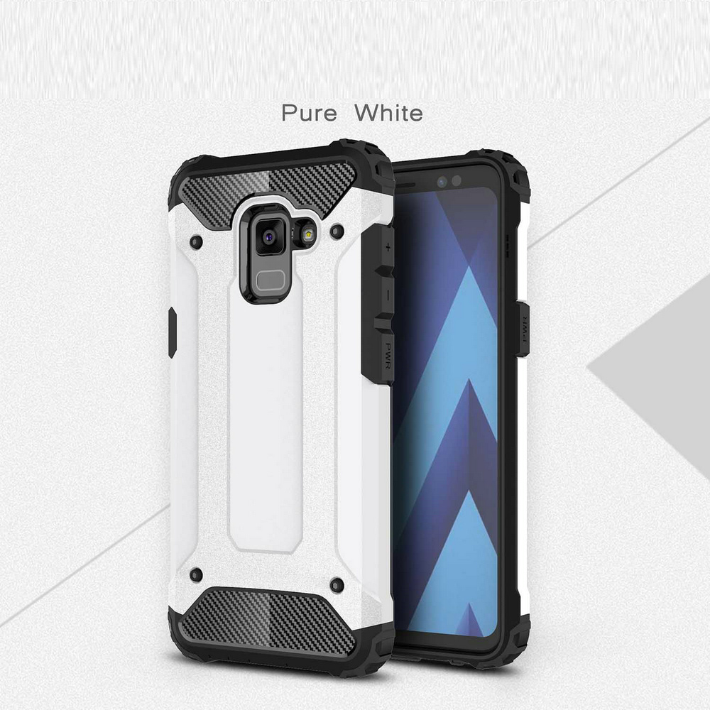 เคส Samsung Galaxy A8+ 2018 #เคสฝาหลังเกราะป้องกัน ไฮบริด พลาสติก+TPU สวยงามทันสมัย