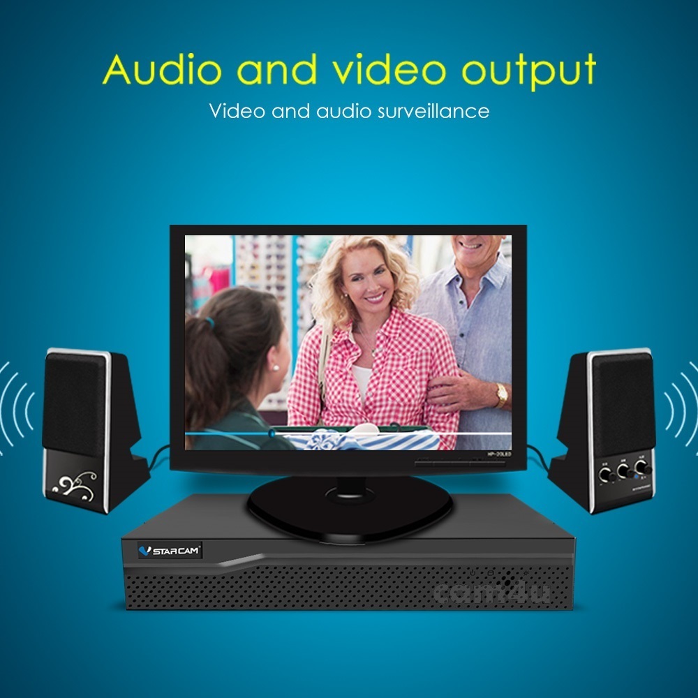 VStarcam VStarcam กล่องบันทึกกล้องวงจรปิด IP Camera NVR N8209 9CH รองรับกล้องได้ถึง9ตัว ดำ