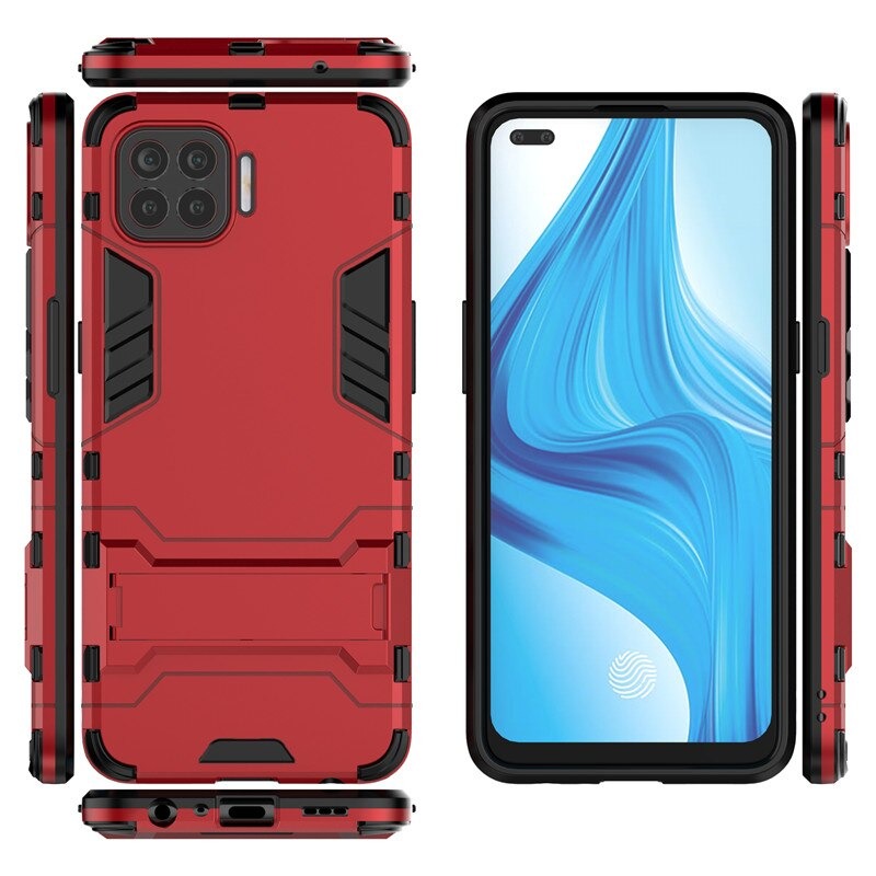 Case OPPO A93 #เคสฝาหลังกันลื่น Cool Tyre Pattern Kickstand (PC + TPU)