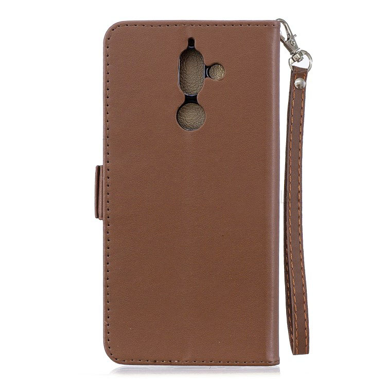 เคส Nokia 7 Plus #เคสฝาพับหนัง PU รูปผีเสื้อมีช่องเสียบการ์ดสวยงามทันสมัย