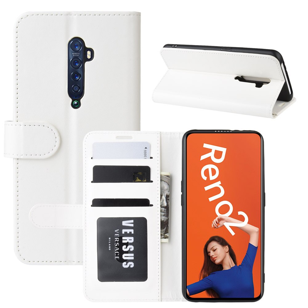 Case OPPO Reno 2 #เคสฝาพับหนัง PU ผิวหนังม้าสไตล์กระเป๋าสตางค์