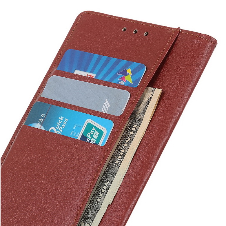 Case OPPO Reno 4 4G #เคสฝาพับสไตล์กระเป๋าสตางค์หนัง PU ผิวลิ้นจี่