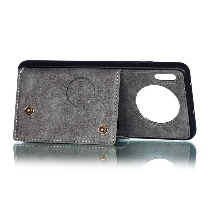 Case Huawei Mate 30 Pro #เคสฝาหลัง TPU เคลือบหนัง PU มีที่เก็บบัตร PU Leather Coated TPU Card Holder Magnetic Kickstand