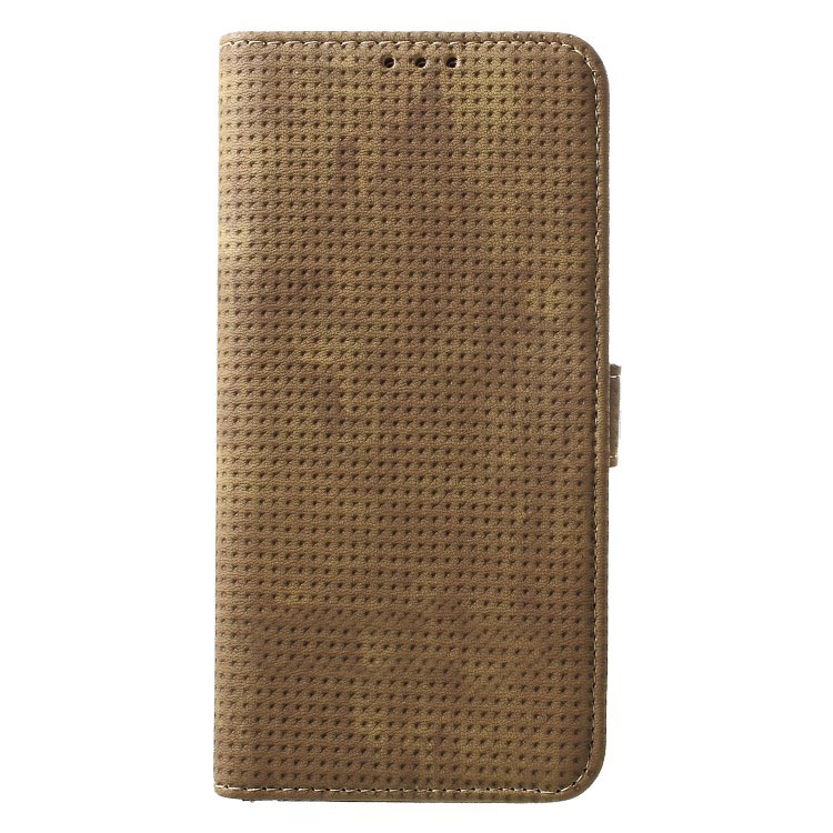 Case Huawei P30 Lite #เคสฝาพับหนัง PU สไตล์ย้อนยุค แบบกระเป๋าสตางค์ Mesh Pattern Retro Leather Wallet
