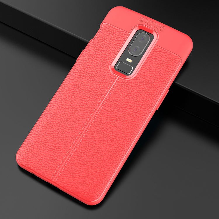 Case OnePlus 6 #เคสฝาหลัง TPU ผิวลิ้นจี่ช่วยป้องกันลายนิ้วมือและกันลื่นได้ดี