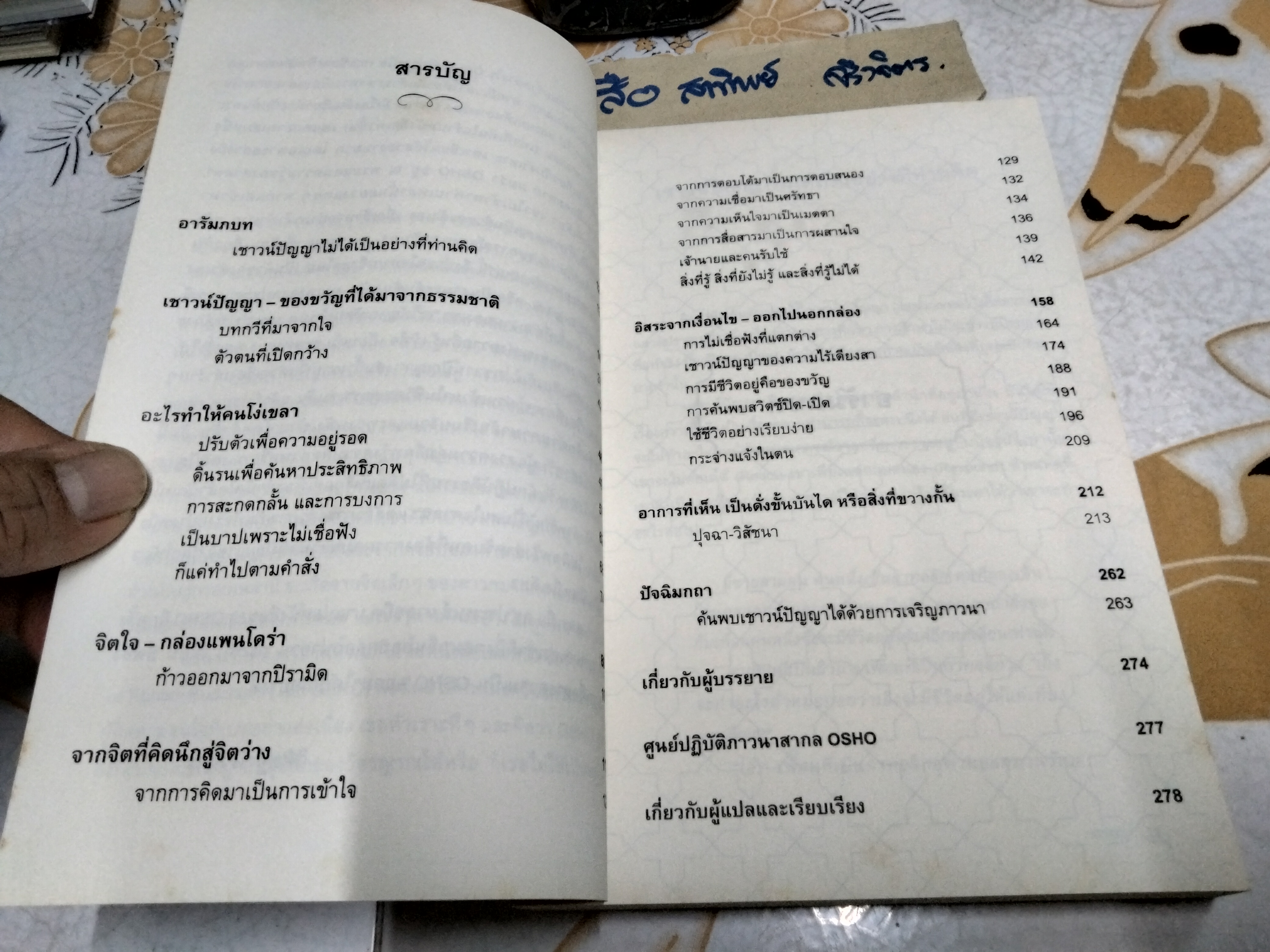 เชาวน์ปัญญา : การตอบสนองอย่างสร้างสรรค์กับปัจจุบันขณะ (Intelligence) โดย OSHO แปลโดย ดร.ประพนธ์ ผาสุขยืด