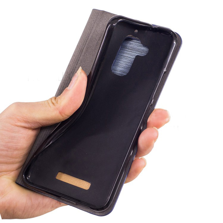 Case Asus Zenfone 3 MAX ZC520TL เคสหนังฝาพับ Bi-color Canvas Flip Leather Card Holder Case