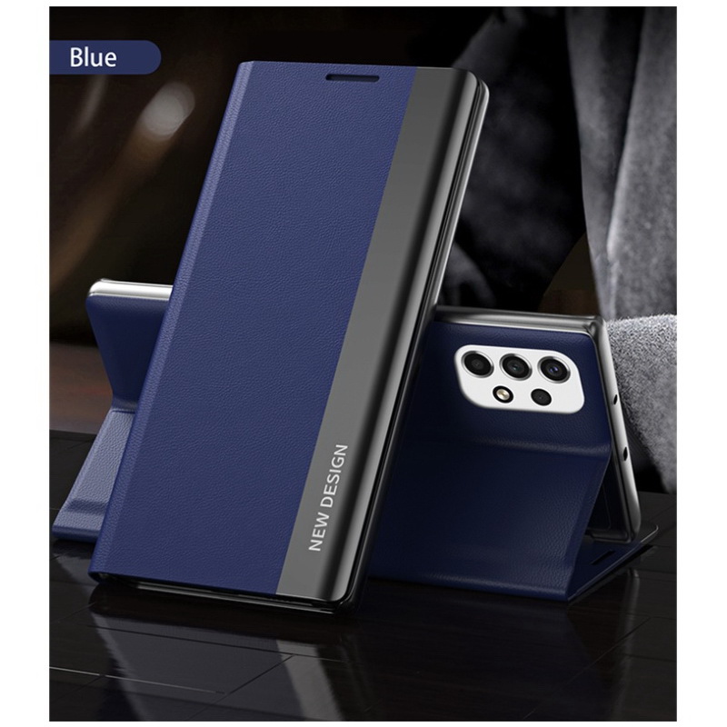 Case Samsung Galaxy A72 / A72 5G #เคสฝาพับผิวเคลือบหนัง PU ปิดแม่เหล็ก Bracket Flip Cover Leather Magnetic