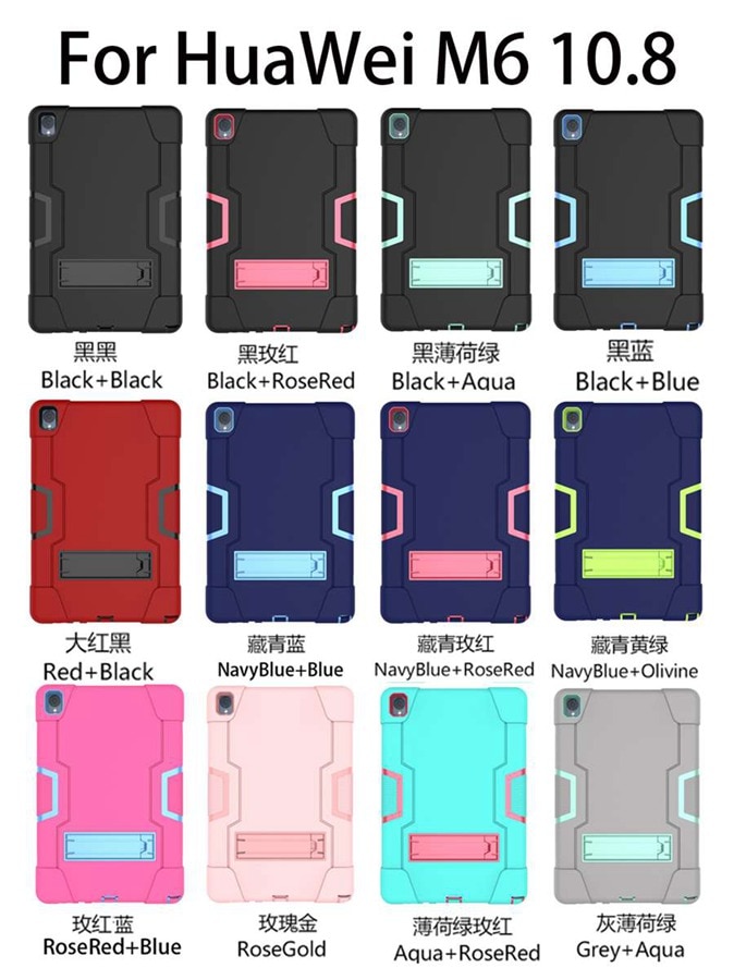 เคส Huawei MediaPad M6 10.8 นิ้ว #เคสฝาหลังกันกระแทก Kickstand PC Silicone Armour Defender