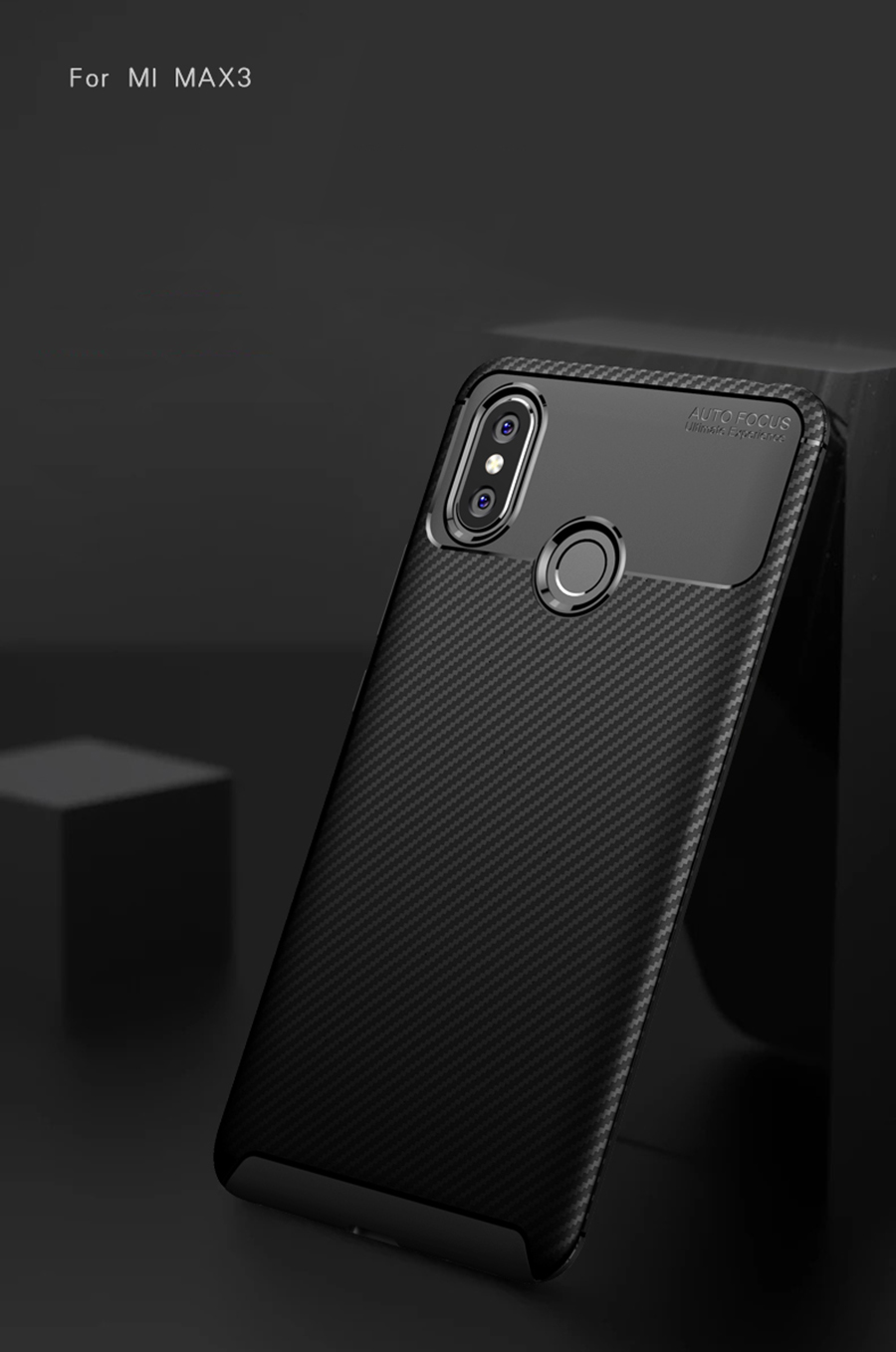 Case Xiaomi Mi Max 3 #เคสฝาหลัง TPU คาร์บอนไฟเบอร์ Beetle Series Carbon Fiber