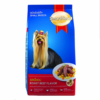 SmartHeart สมาร์ทฮาร์ท อาหารเม็ดสุนัขพันธ์เล็ก รสเนื้ออบ 20kg
