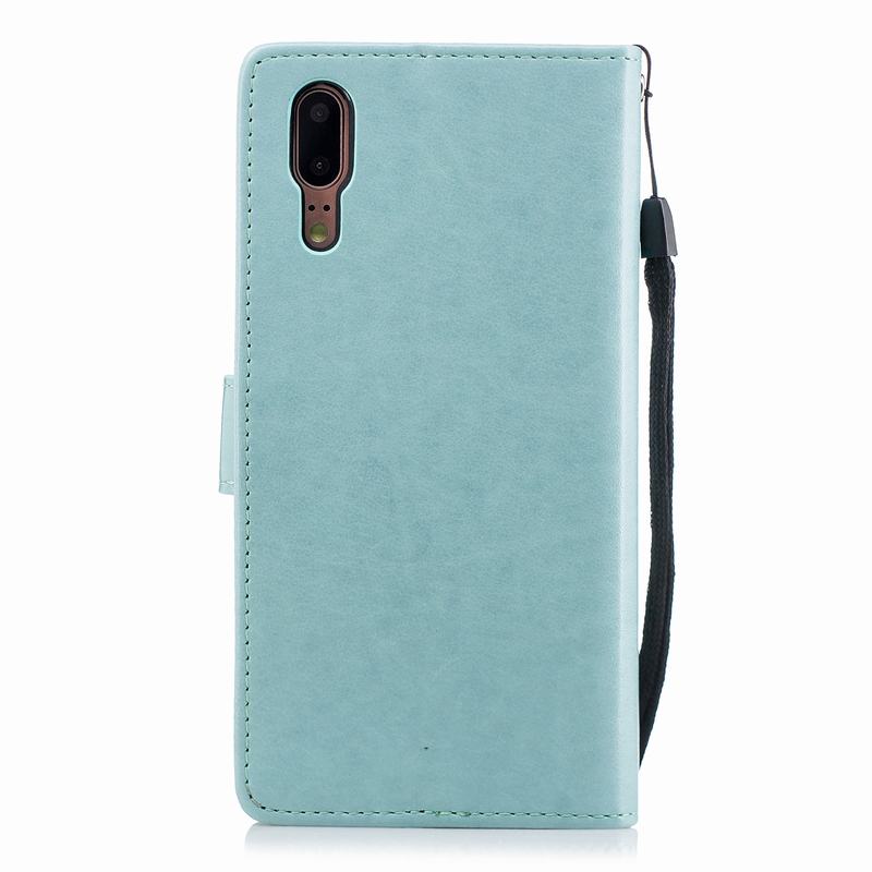 Case Huawei P20 #เคสฝาพับแบบกระเป๋าสตางค์หนัง PU พิมพ์ลายดอกไม้