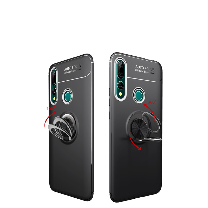 Case Huawei Y9 Prime 2019 #เคสฝาหลัง TPU Finger Ring Kickstand (แผ่นโลหะแบบ Built-in)