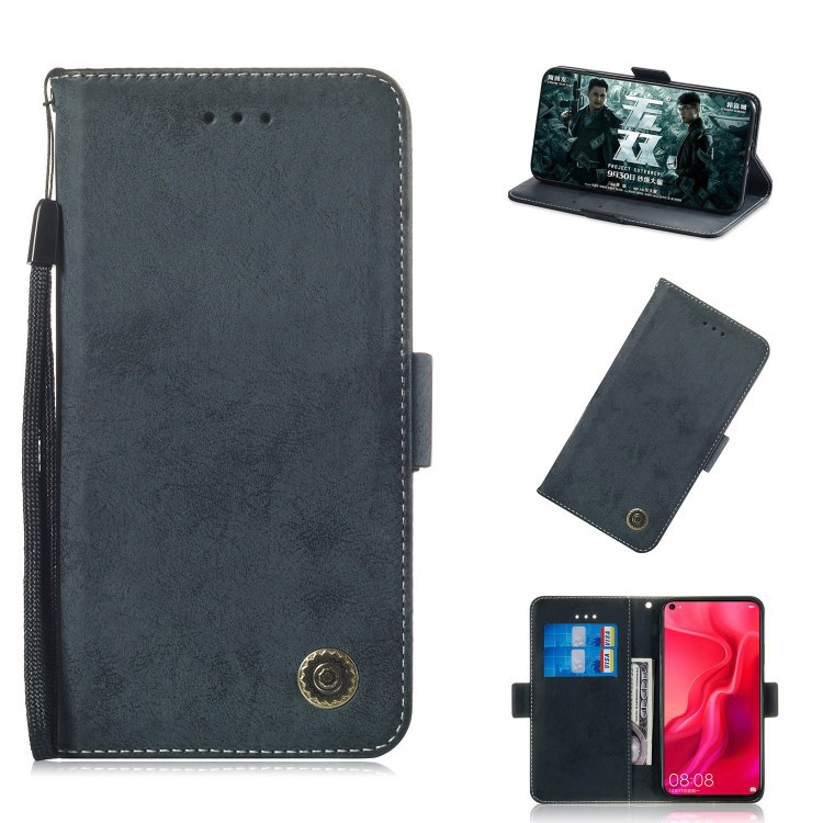 เคส Huawei nova 4 #เคสฝาพับแบบกระเป๋าสตางค์ Retro Style PU Leather Wallet