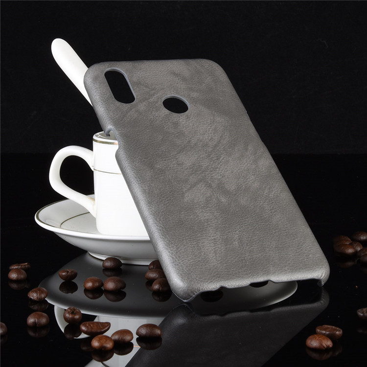 เคส Realme 3 Pro #เคสฝาหลังพลาสติกแข็งเคลือบหนัง PU ลายผิวลิ้นจี่ Litchi Skin Leather Coated