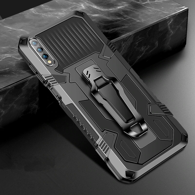 เคส Huawei Y9s #เคสฝาหลังกันกระแทกมีคลิบหนีบ ไฮบริด พลาสติก+TPU Heavy Duty Rugged Hybrid (สินค้าตัวอย่างสินค้าจริงตรงตามรุ่น)