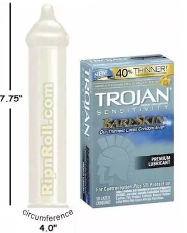 TROJAN® BARESKIN™ Lubricated Condoms 10 or 24 Pieces โทรจัน ถุงยางอนามัย รุ่นบางเฉียบ คอนดอม USA