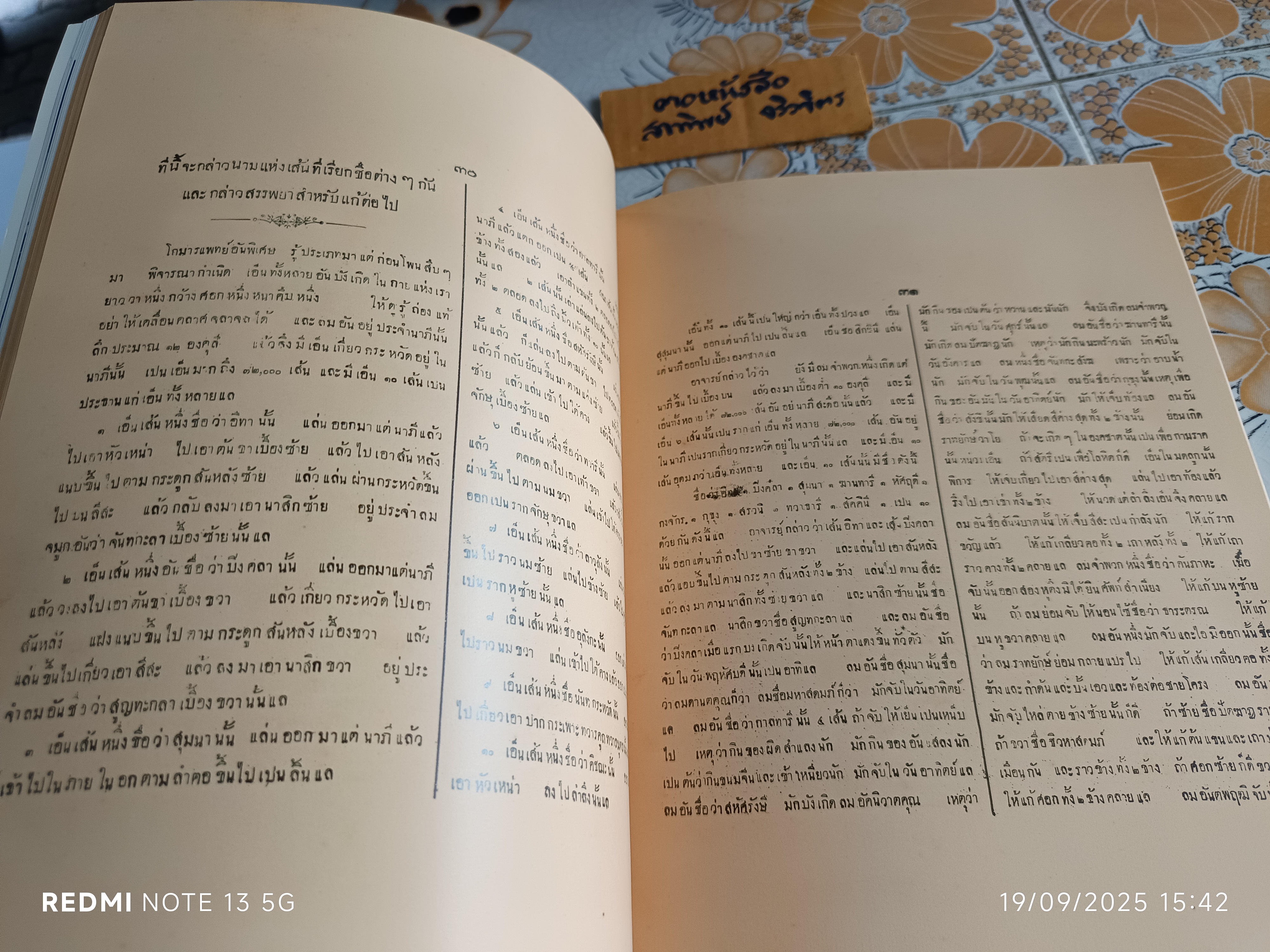 แผนตำราหมอนวดและฤๅษีดัดตน โดย พระยาพิศณุประสาตร์เวช (คง ถาวรเวช)