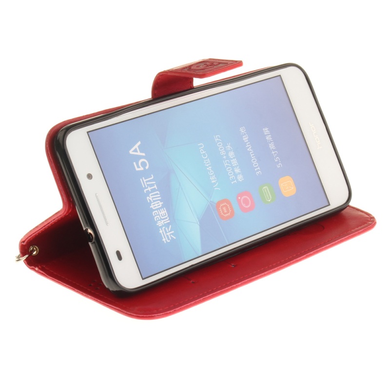 Case Huawei Y6 II #เคสหนังแบบฝาพับ ปั้มรูปแพนด้าสีสันสวยงาม