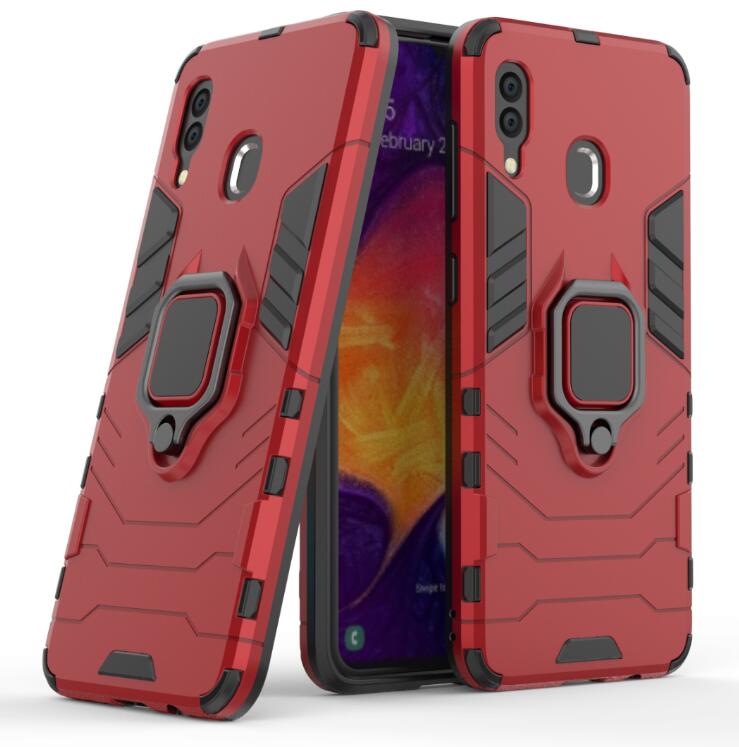 Case Huawei Y7 2019 #เคสฝาหลังพลาสติกแข็ง +TPU Hybrid Case มีแหวนสวมนิ้วโลหะ