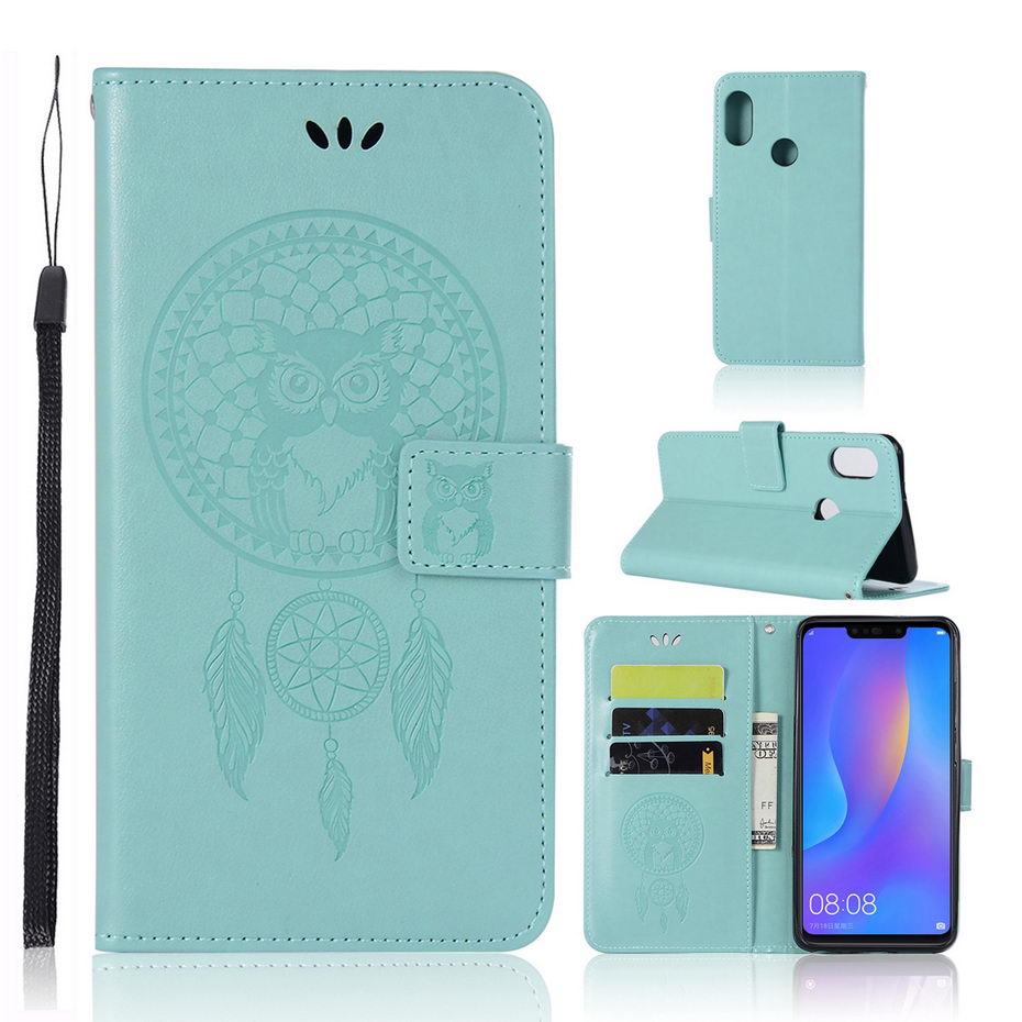 Case Huawei nova 3i #เคสฝาพับแบบกระเป๋าสตางค์ฝาพับหนัง PU ลายนกฮูก Dream Catcher Owl