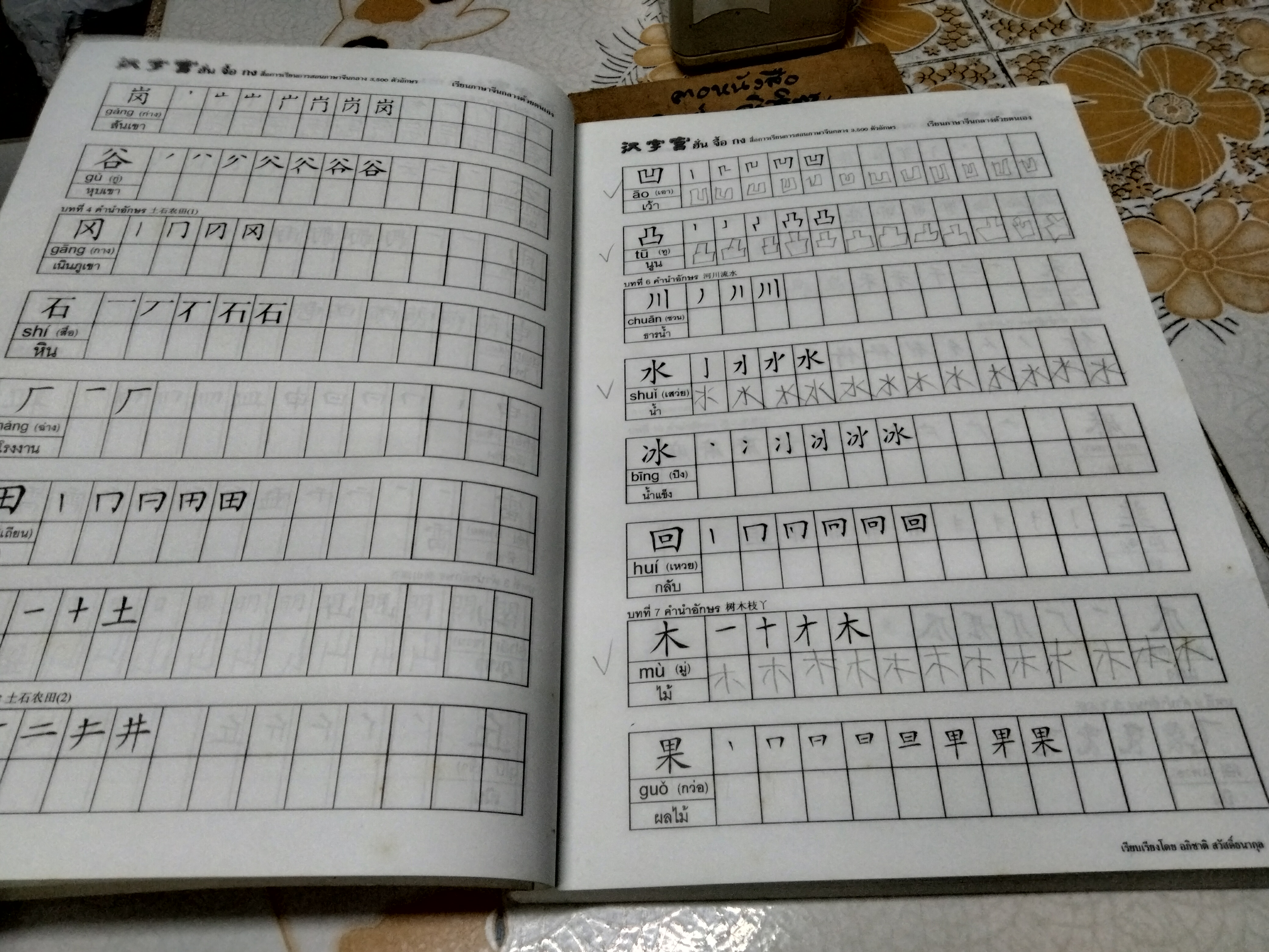 ลำดับขีดการเขียนตัวอักษรจีน 3,500 คำ ฮั่น จื้อ กง Strokes Order of Chinese Characters เรียบเรียงโดย อภิชาติ สวัสดิ์ธนากุล **สินค้าหมด**