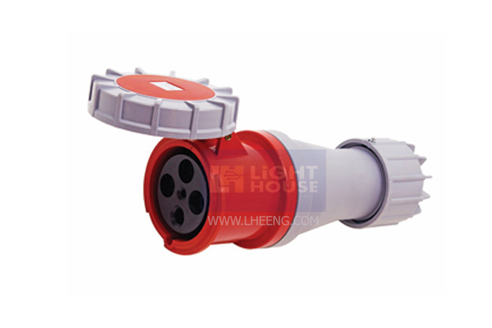 HTN-2341 "DAKO PLUG" เต้ารับกลางทางกันน้ำ (3P+E) 63A 400V IP67