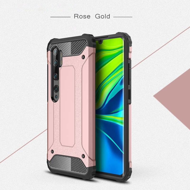 Case Xiaomi Mi Note 10 Pro #เคสฝาหลังเกราะป้องกัน ไฮบริด พลาสติก+TPU Heavy Duty Rugged Hybrid