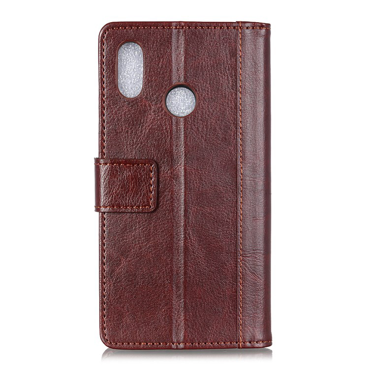 Case Xiaomi Redmi Note 6 Pro #เคสฝาพับหนัง PU ผิวหนังม้า Rivet Decor Crazy Horse Texture