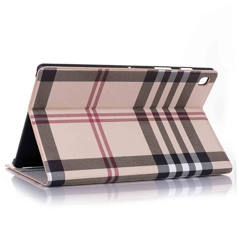 Case Samsung Galaxy Tab A 8.0 (2019) SM-P200 P205 #เคสฝาพับกระเป๋าสตางค์หนัง PU รูปแบบลายสก็อต