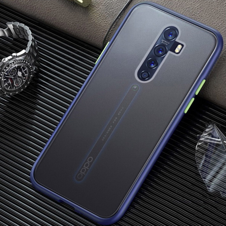 Case Oppo reno 2 #เคสฝาหลังซิลิโคนโปร่งแสงขอบนิ่ม Frosted Translucent Silicone Case