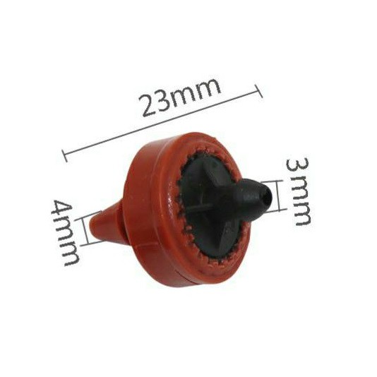 หัวน้ำหยด pcj ควบคุมอัตราการไหล 2 ลิตร/ชม ขนาดท่อสวม 3 มม.(Netafim)