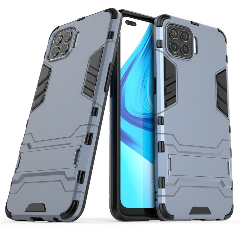 Case OPPO A93 #เคสฝาหลังกันลื่น Cool Tyre Pattern Kickstand (PC + TPU)