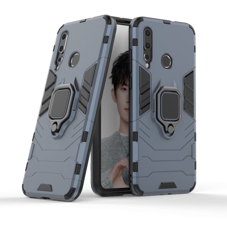 Case Huawei nova 4 #เคสฝาหลังพลาสติกแข็ง +TPU Hybrid Case มีแหวนสวมนิ้วโลหะ