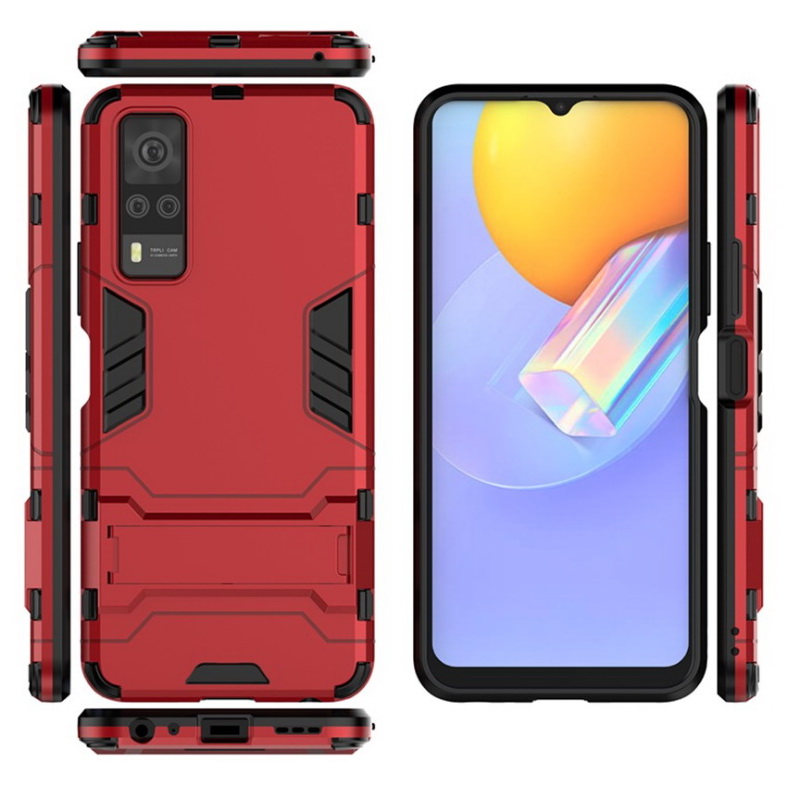 เคส Vivo Y31 2021 #เคสฝาหลังพลาสติก ไฮบริด TPU + Kickstand