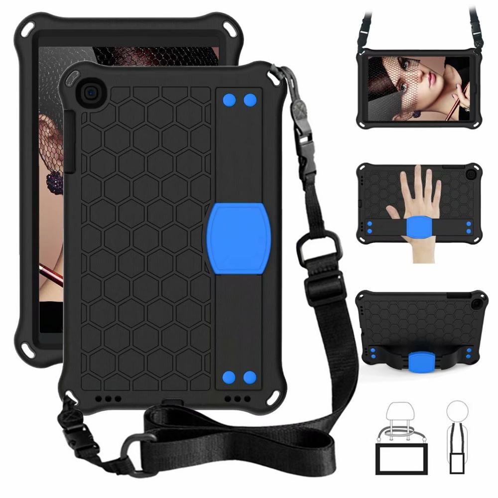 เคส Samsung Galaxy Tab A 10.1 (2019) SM-T510 SM-T515 #เคสฝาหลังกันกระแทกลายรังผึ้งพร้อมสายคล้องไหล่ EVA Tablet Hybrid Shell with Shoulder Strap