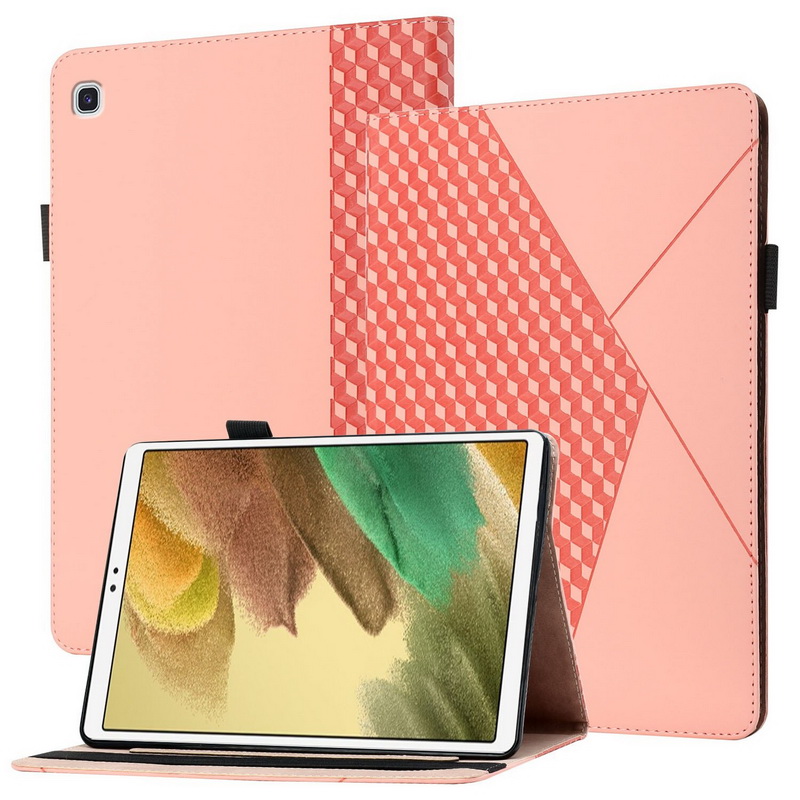 เคส Samsung Galaxy Tab A7 Lite 8.7" (T220,T225) #เคสฝาพับหนัง PU มีช่องใส่บัตร Embossed Flip Leather Case