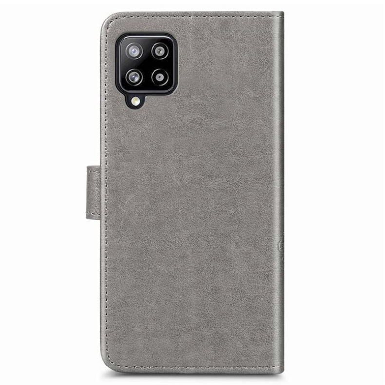 เคส Samsung Galaxy A42 5G #เคสแบบฝาพับมีช่องใส่บัตร Imprint Clover Pattern Leather Wallet