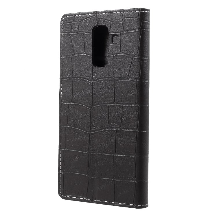Case Samsung Galaxy A6+ (2018) #เคสฝาพับสไตล์กระเป๋าหนัง PU ผิวหนังจระเข้สวยงามทันสมัย