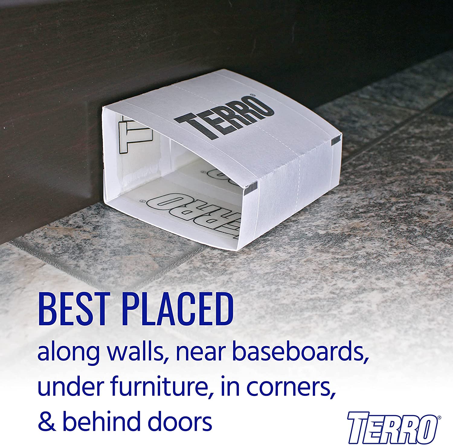 TERRO® 10.16 cm x 25.4 cm Spider & Insect Traps 4 Glue Traps Model T3206 กับดักแมงมุม และแมลง ขนาด