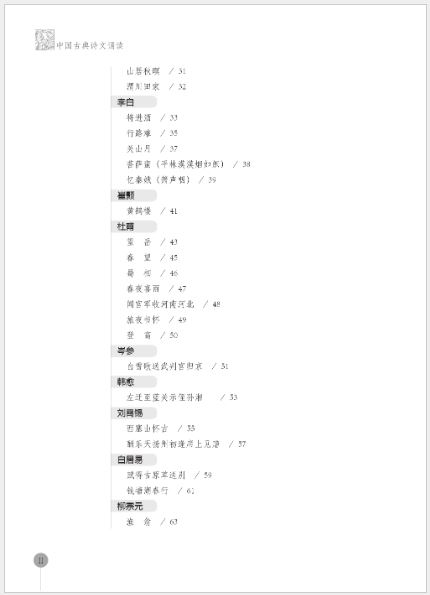 แบบเรียนภาษาจีน ท่องบทกวีจีนคลาสสิก 中国古典诗文诵读 Recitation of Chinese Classical Poems