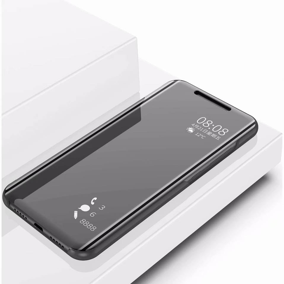 เคส Huawei nova 3i #เคสฝาพับปกโปร่งแสงผิวเงา Electroplating Mirror Surface Window View