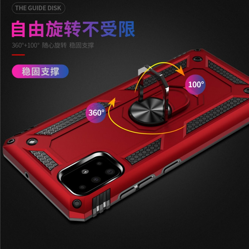 เคส Samsung Galaxy S10 lite #เคสฝาหลัง Hybrid TPU+PC มีแหวนสวมนิ้ว