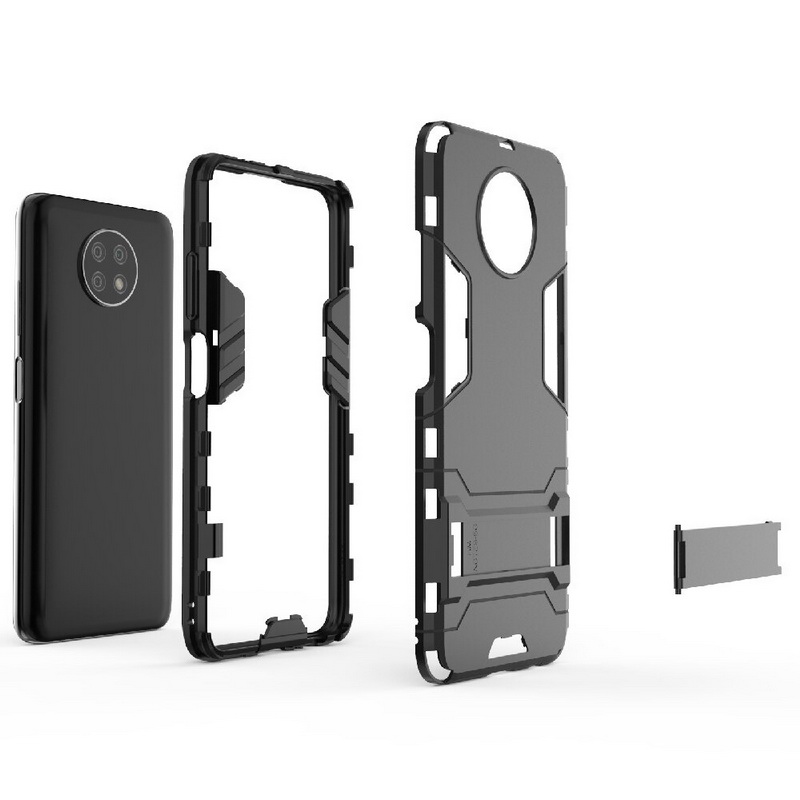 Case Redmi Note 9T 5G #เคสฝาหลังพลาสติก ไฮบริด TPU + Kickstand