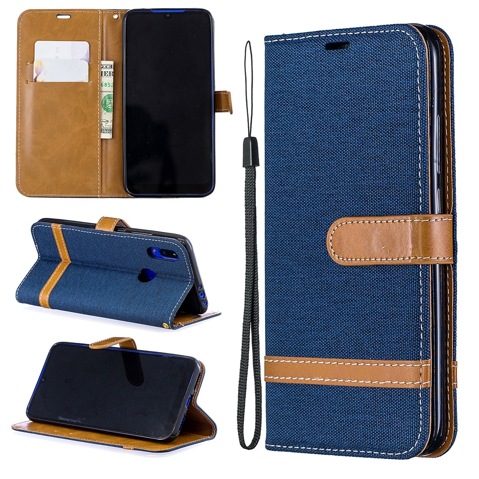 Case Samsung Galaxy A20s #เคสฝาพับหนัง PU พร้อมสายคล้องมือ สีสันสดใส