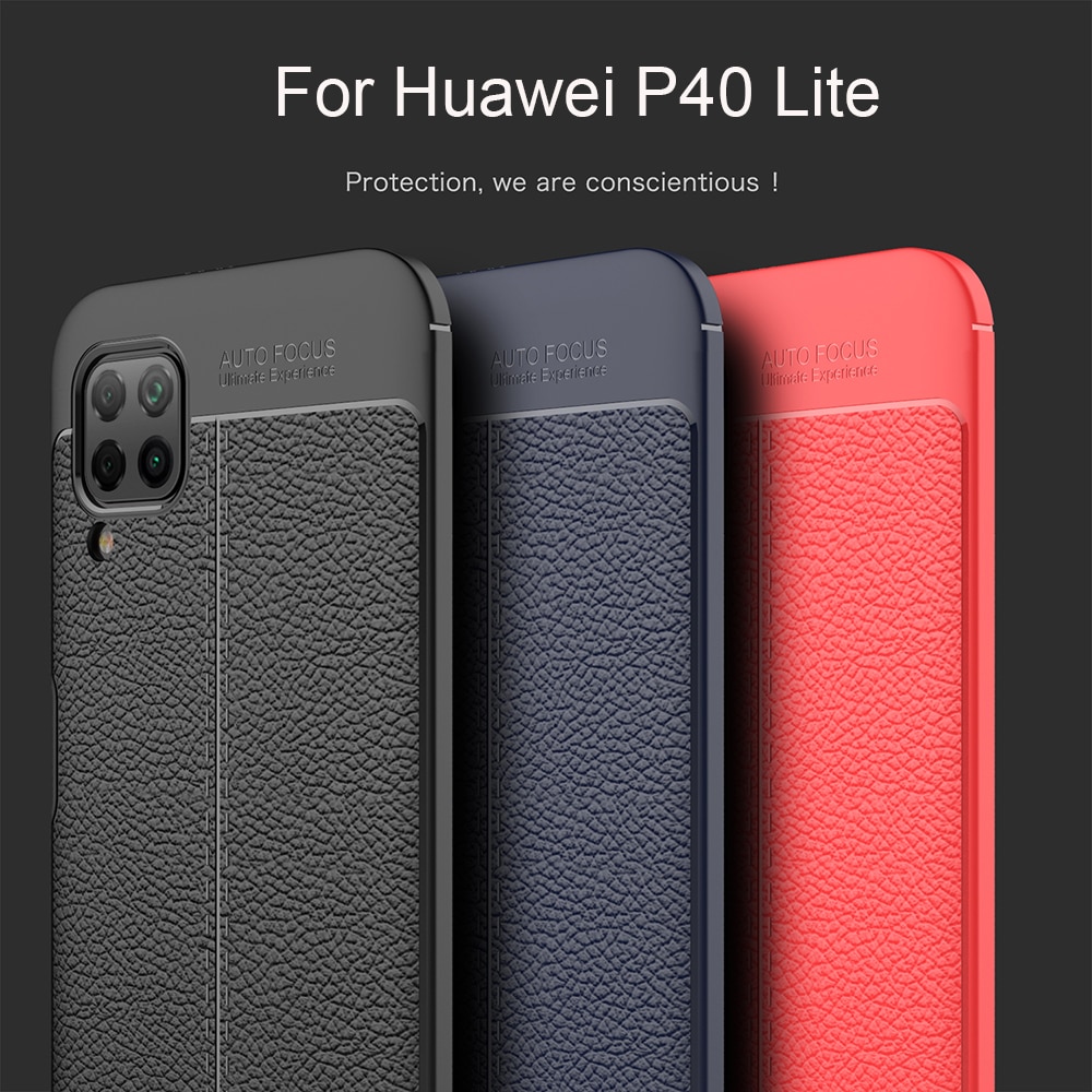 เคส Huawei nova 7i #เคสฝาหลัง TPU ผิวลิ้นจี่ช่วยป้องกันลายนิ้วมือและกันลื่นได้ดี